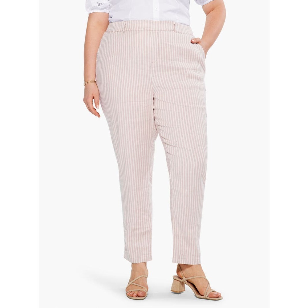 Nic + Zoe Cafe Straight-Leg in Neutral Multi Size 14